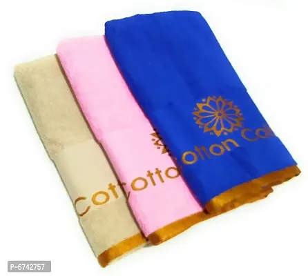 Terry Cotton Multicoloured Bath Towels -Pack Of 3