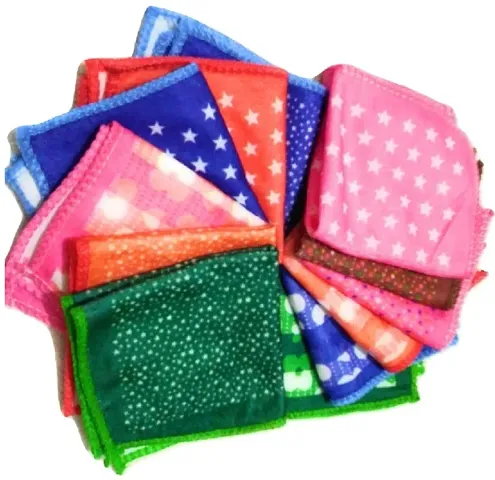 Soft Cotton Multicoloured Face Towels Set Of 12 vol-8