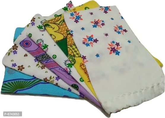 Cotton Multicoloured Hand Towels -Pack Of 6