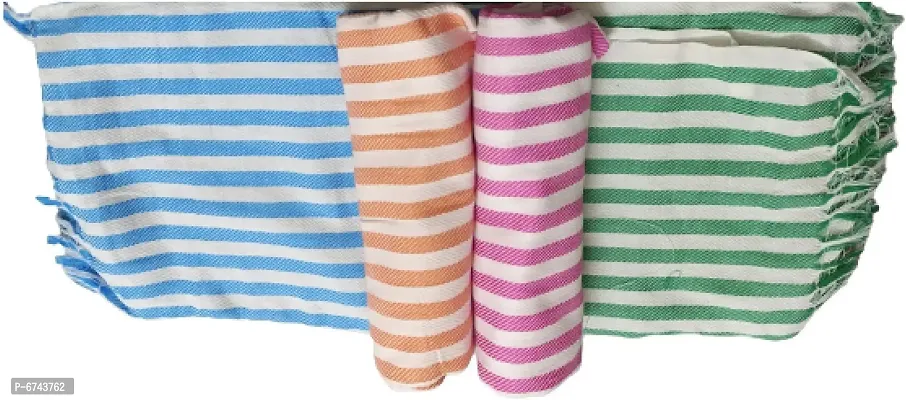 Cotton Multicoloured Bath Towels -Pack Of 6-thumb2