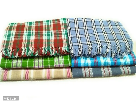 Cotton Multicoloured Bath Towels -Pack Of 6