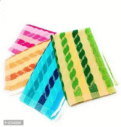 Cotton Multicoloured Hand Towels And Face Towels -Pack Of 4