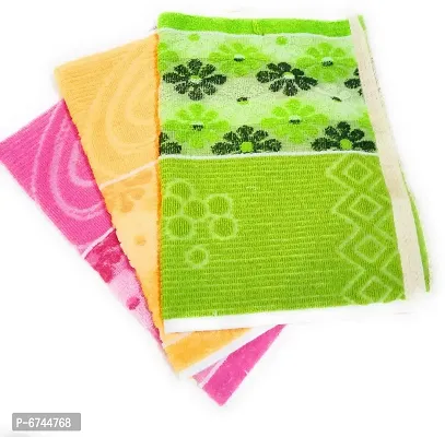 Terry Cotton Multicoloured Hand Towels -Pack Of 3