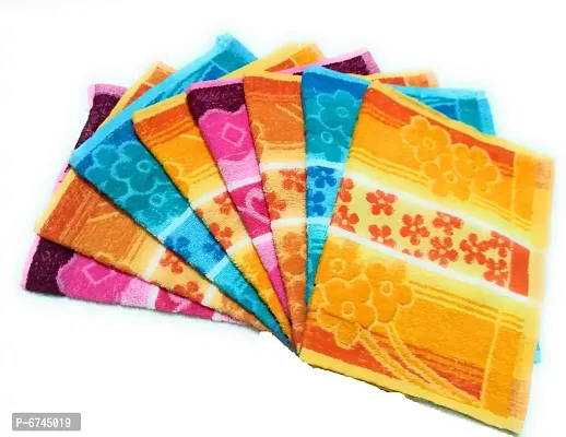 Cotton Multicoloured Hand Towels And Face Towels -Pack Of 8-thumb0