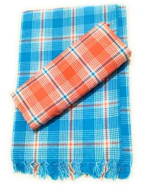 Cotton Multicoloured Bath Towels -Pack Of 2-thumb2