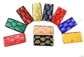 Cottons Unstitched Saree Blouse Fabric (Multicolor, Free Size) - Pack of 5, 0.8m Each -H82-thumb1