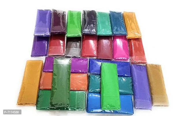 Silk Multi-colors Unstitched Fancy Blouse Materials 1 Meters Each.(Pack of 5 Pieces) - EA1-thumb2