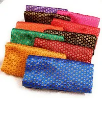 Cottons Unstitched Saree Blouse Fabric (Multicolor, Free Size) - Pack of 5, 0.8m Each -H124-thumb1