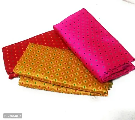 Stylish Fancy Designer Cotton Silk Unstitched Blouses For Women Combo Set-thumb0