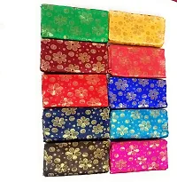 Cottons Unstitched Saree Blouse Fabric (Multicolor, Free Size) - Pack of 3, 1m Each -HA1-thumb2