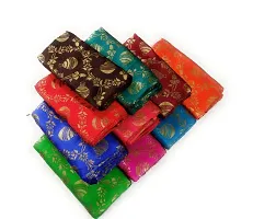 Cottons Unstitched Saree Blouse Fabric (Multicolor, Free Size) - Pack of 3, 1m Each -HA33-thumb1