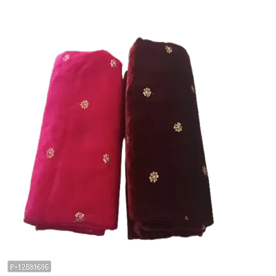 Reliable&nbsp;Unstitched Velvet Blouse Material For Women (Pack of 2)