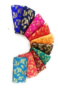 Cottons Unstitched Saree Blouse Fabric (Multicolor, Free Size) - Pack of 5, 1m Each -HA24-thumb1