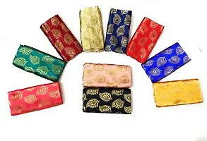 Cottons Unstitched Saree Blouse Fabric (Multicolor, Free Size) - Pack of 3, 0.9m Each -H73-thumb1