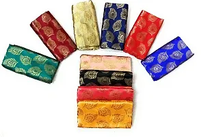 Cottons Unstitched Saree Blouse Fabric (Multicolor, Free Size) - Pack of 3, 1m Each -H68-thumb1
