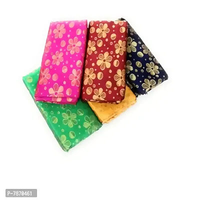 Cotton colors Unstitched Silk Blouse Piece Material Mobile Packing 1 Meter, (100 cm)-DA8-thumb0