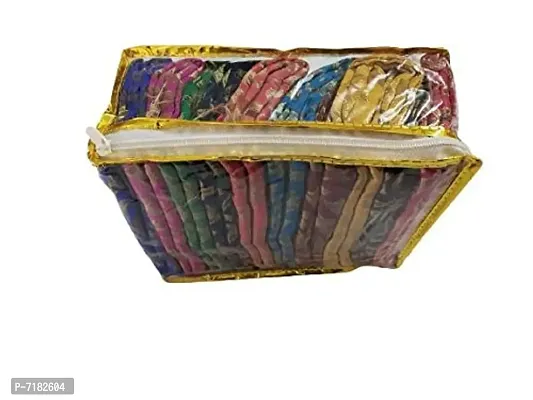 Cottons Unstitched Saree Blouse Fabric (Multicolor, Free Size) - Pack of 6, 0.8m Each -HJOR22-thumb2