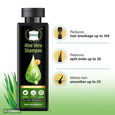 Aes Gop Aloe Vera Shampoo for Smooth  Shiny Hair( 250 Ml )-thumb5