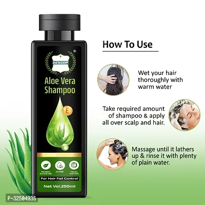 Aes Gop Aloe Vera Shampoo for Smooth  Shiny Hair 250 Ml ( Combo 2 Pic )-thumb2