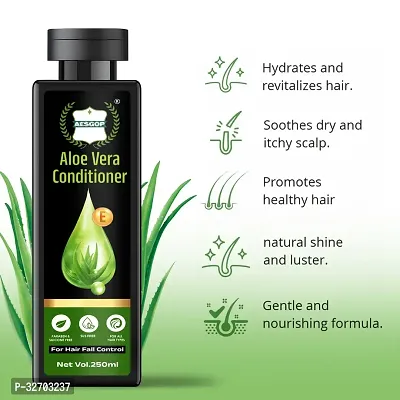 Aes Gop Aloe Vera Conditioner Smoothening | For Men  Women | All Hair Types | 250 Ml-thumb5