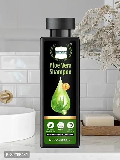 Aes Gop  Aloe vera Shampoo For Smooth  Shiny Hair Anti-Hairfall Women and Men for Shiny Hair ( 250 ML )-thumb0