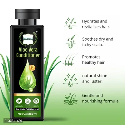 Aes Gop Aloe Vera Conditioner Smoothening | For Men  Women | All Hair Types | 250 Ml-thumb2