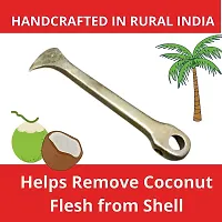 Qts Coconut Remover Tool from Shell, Coconut Breaker Cum Opener Tool Stainless Steel Rod with Steel Handle, Silver, 18cm (DAS334)-thumb4