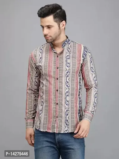 Stylish Viscose Rayon Printed Casual Shirt For Men-thumb0