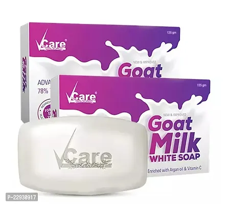 Goat Milk White Soap for Women And Men 125gm Pack of 2