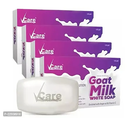 Goat Milk White Soap for Women And Men 125gm Pack of 4