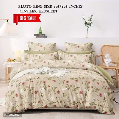 Premium king size bedsheet with 2 pillow covers (Size 108*108 inches)-thumb0