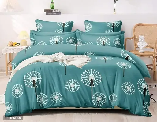 Classic Cotton Blend Printed King Bedsheet with Pillow Cover