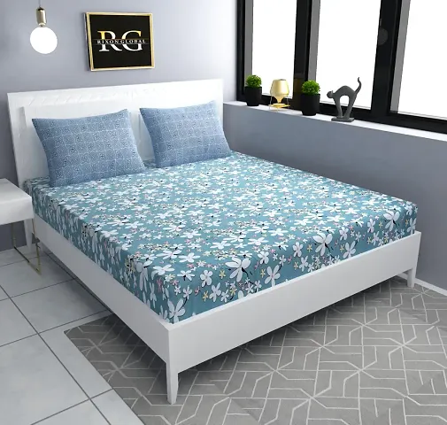 New Arrival Premium King size Elastic Fitted Bedsheets With 2 Pillow Covers