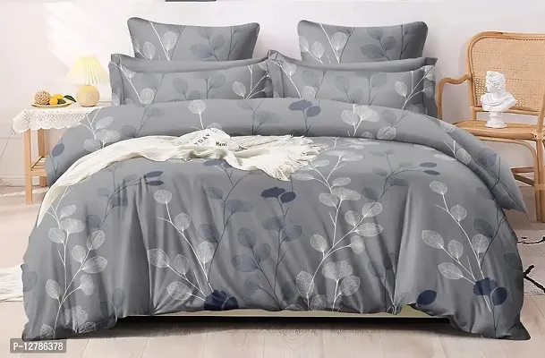 King Size Flat Bedsheet with 2 Pillow Covers (Bedsheet Size-108*108 inches)-thumb0