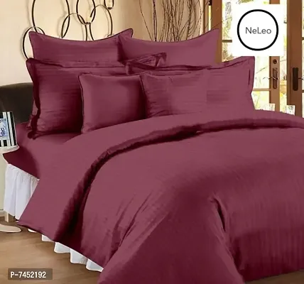 Satin Stripes queen size bedsheet (size-90*100 inches)