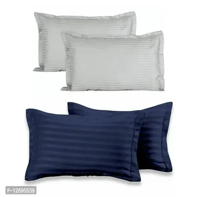 Solid Stripes Pillow Covers (2 Pairs)