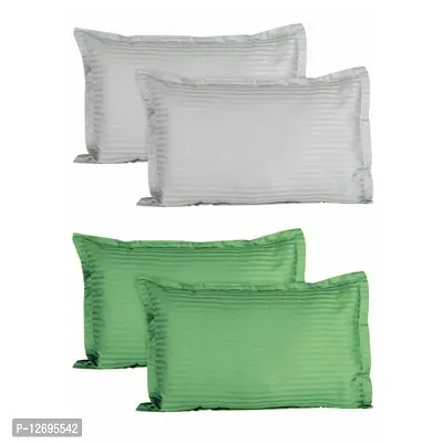 Solid Stripes Pillow Covers (2 Pairs)