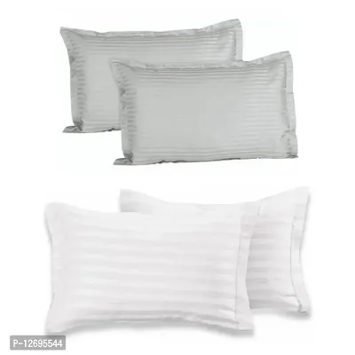 Solid Stripes Pillow Covers (2 Pairs)