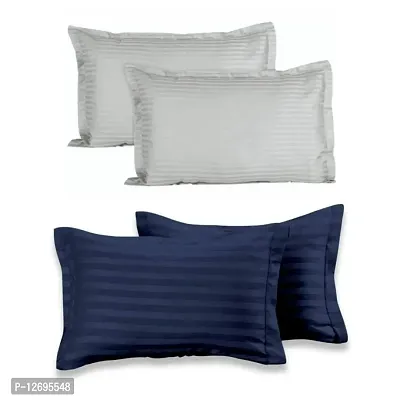 Solid Stripes Pillow Covers (2 Pairs)-thumb0