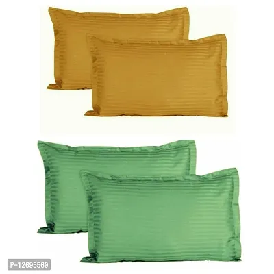 Solid Stripes Pillow Covers (2 Pairs)