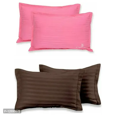 Solid Stripes Pillow Covers (2 Pairs)-thumb0