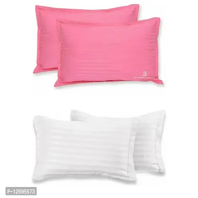 Solid Stripes Pillow Covers (2 Pairs)