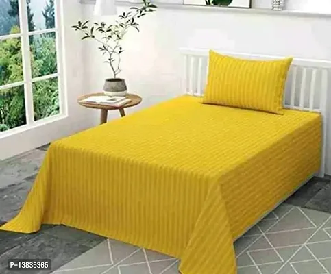 Single Bedsheet (Flat Size- 60*90 inches) with 1 Pillow Cover