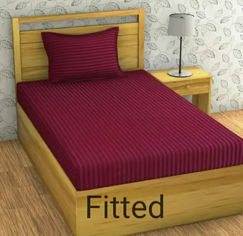 Stylish Super Comfy  Fitted Single Bedsheet  Vol-1