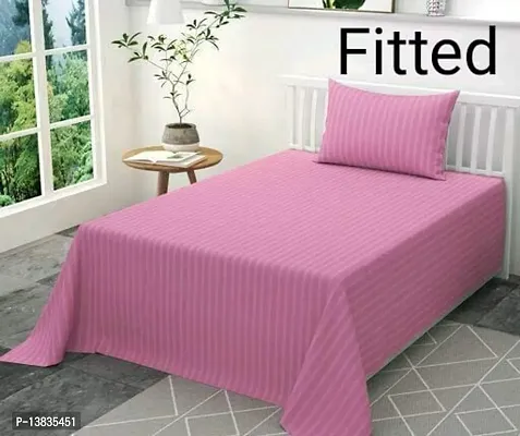 Single Bed Sheet (Elastic Fitted upto 6 inch mattress) With 1 Pillow Cover