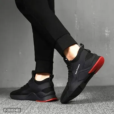 Black mens sport shoes-thumb0