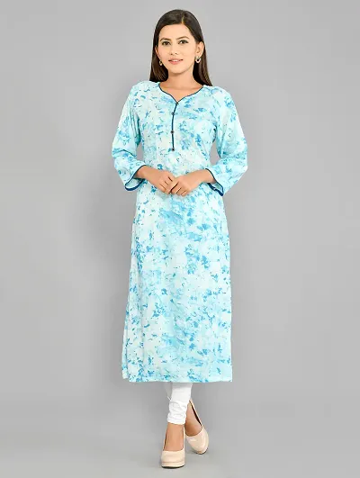 Stylish Rayon Dye Print Kurta