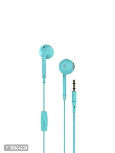 Stylish Blue In-ear Wired Headphone With Microphone-thumb0