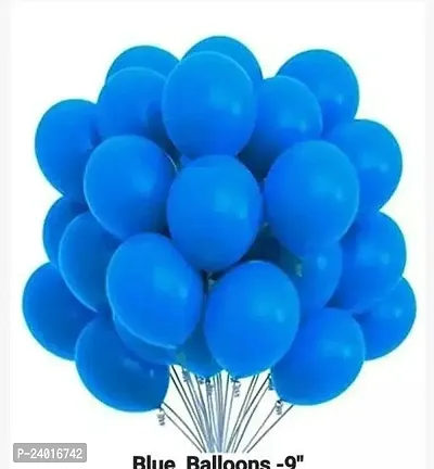 Clapcart Pack Of 100 Blue Colour Large Balloon Blue Balloon For Birthday Anniversary Party Decoration-thumb0