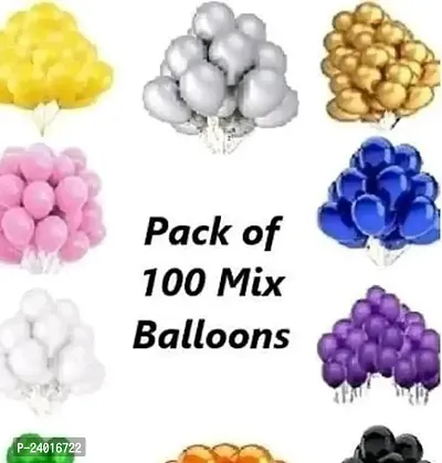 Clapcart Pack Of 100 Mix Large Balloon For Birthday Anniversary Party Decoration-thumb0